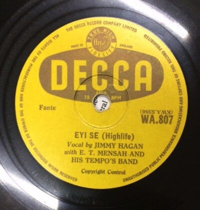 Label Decca WA 807 Eyi Se E.T Mensha