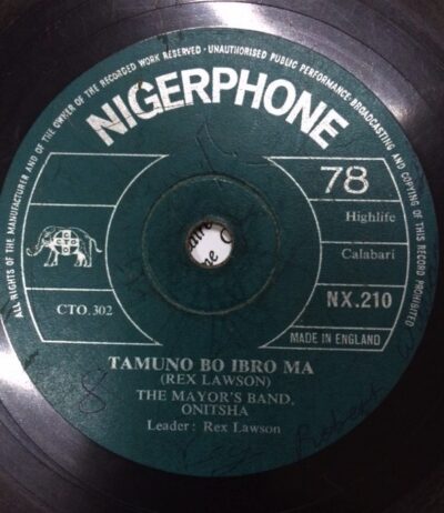 Label Nigerphone NX 210 Tamuna Bo Ibro Ma, The Mayors's Band