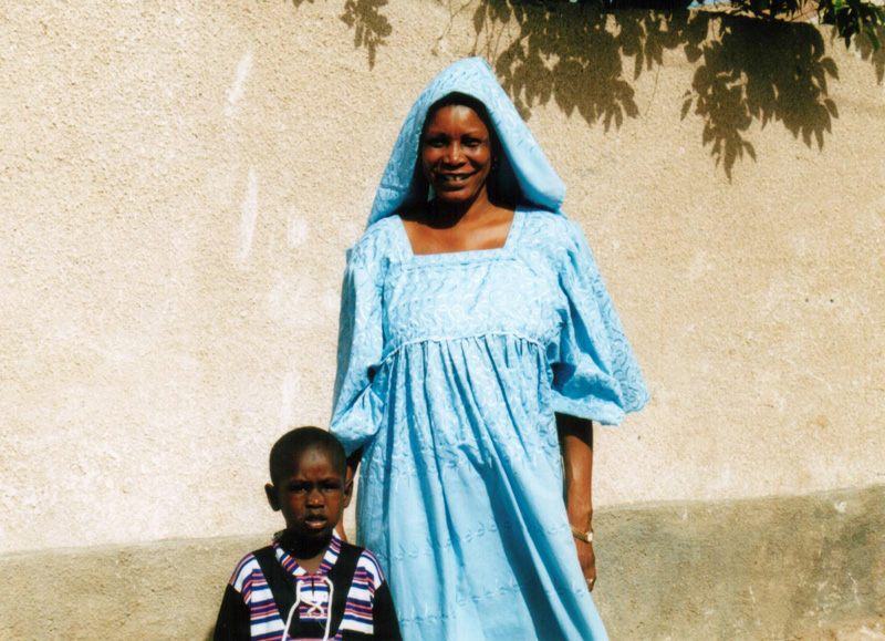 Ndey Nyang Njie and her son